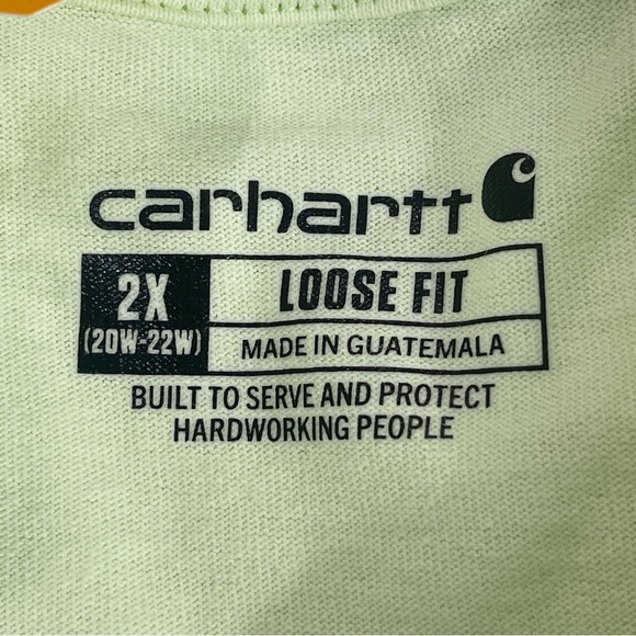 Carhartt Women’s Loose Fit One Pocket Neon Tee 2X NWT - Picture 5 of 7